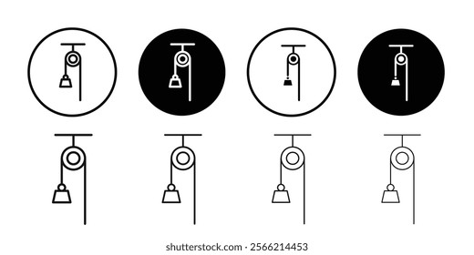 pulley icon Symbol mark in filled style