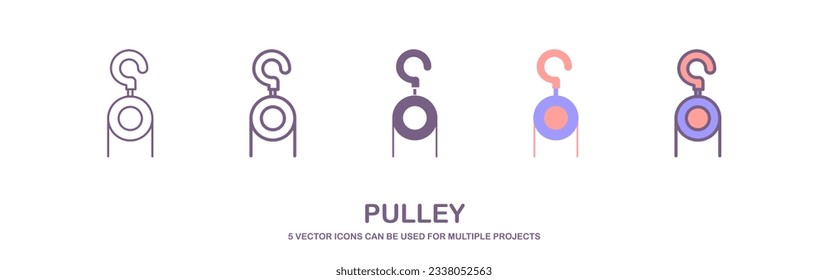 pulley icon vector illustration logo template for many purpose. hook icon vector. Isolated on white background.