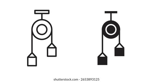 Pulley icon vector illustration on a transparent background.