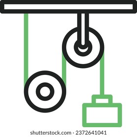 Pulley icon vector image. Suitable for mobile application web application and print media.