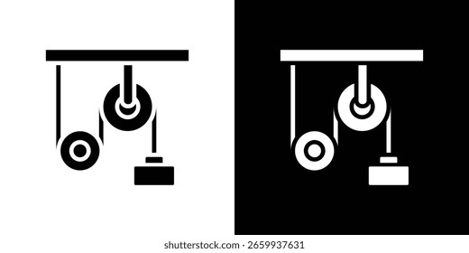 Icono de polea Vector Plantilla de logotipo para gráfico y Diseño web.