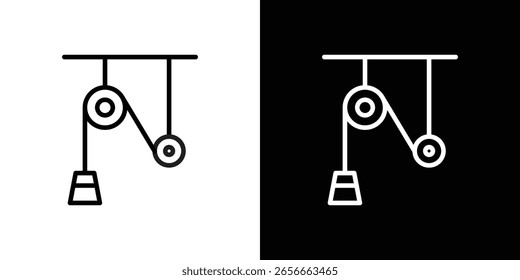 Icono de la polea para el Sitio web, estilo elegante de la Plantilla del diseño del Vector