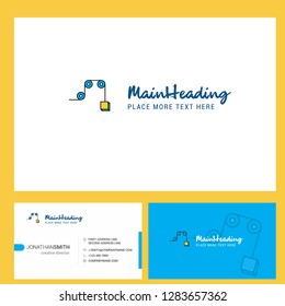 Pulley Logo design with Tagline & Front and Back Busienss Card Template. Vector Creative Design