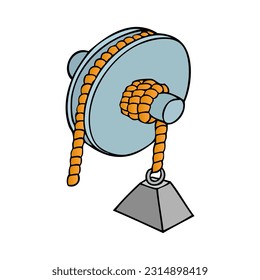 pulley vector illustration,isolated on white background,top view