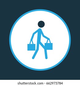 Pulling Colorful Icon Symbol. Premium Quality Isolated Bags  Element In Trendy Style.