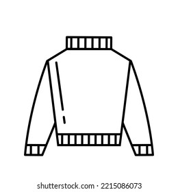 Pullover. Autumn and winter icon in line style. Isolated vector illustration.