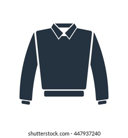 pullover collar icon on white background