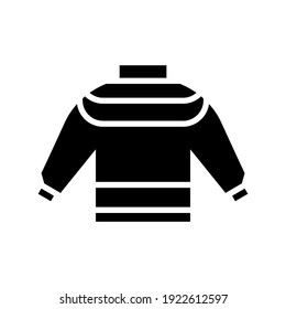 icono de pullover o logotipo símbolo de signo aislado ilustración vectorial - iconos vectoriales de estilo negro de alta calidad
