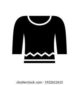 icono de pullover o logotipo símbolo de signo aislado ilustración vectorial - iconos vectoriales de estilo negro de alta calidad
