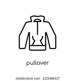 pullover icon. Trendy modern flat linear vector pullover icon on white background from thin line Clothes collection, outline vector illustration