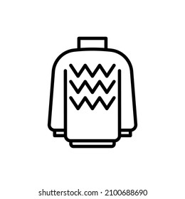 Icono de línea delgada pulsante. Ilustración vectorial moderna de ropa de invierno.