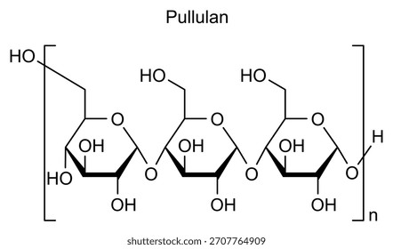 Pullulan, chemical structure of pullulan, drug substance