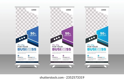 Pull-up banner templates or roll-up banner designs are made with creativity for businesses.