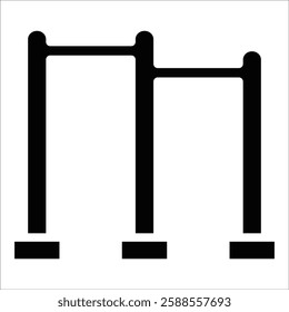 Pull-Up Bar Icon Element For Design