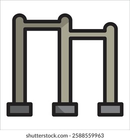 Pull-Up Bar Icon Element For Design