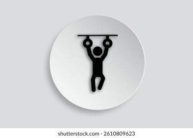Pull-up bar icon, representing strength training, fitness, or workout themes.