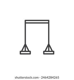 Pull-Up Bar line icon. linear style sign for mobile concept and web design. Pull Up Bar outline vector icon. Symbol, logo illustration. Vector graphics