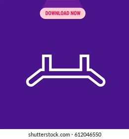 Pull-Up Bar Vector Icon, The outlined symbol of omplement for athletics. Simple, modern flat vector illustration for mobile app, website or desktop app  
