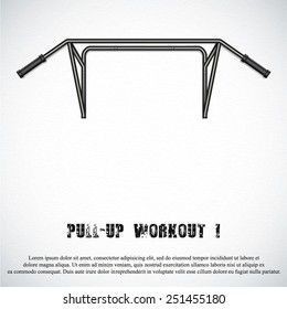 Pull-up bar.Vector