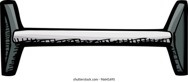 Pull-up and chin-up bar illustration isolated over white