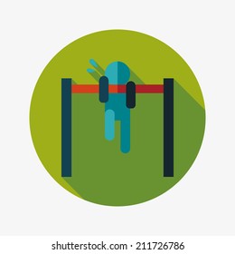 pull-up flat icon with long shadow,eps10