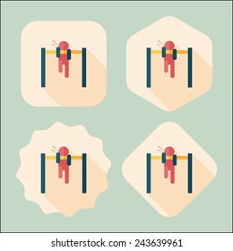 pull-up flat icon with long shadow,eps10