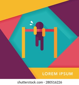 pull-up flat icon with long shadow,eps10