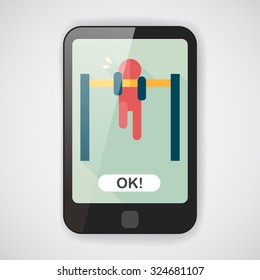 pull-up flat icon with long shadow,eps10