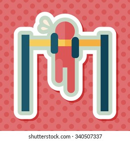 pull-up flat icon with long shadow,eps10