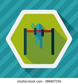 pull-up flat icon with long shadow,eps10