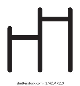 Pull-up icon. Athletics object illustration.