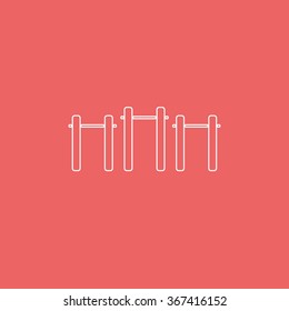 Pull-up icon. Athletics object illustration.
