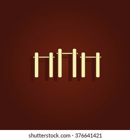 Pull-up icon. Athletics object illustration.