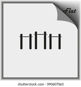 Pull-up icon. Athletics object illustration.