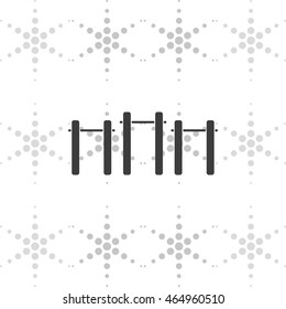 Pull-up icon. Athletics object illustration.