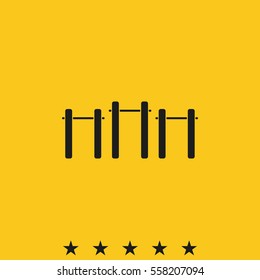 Pull-up icon. Athletics object illustration.