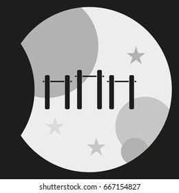 Pull-up icon. Athletics object illustration.