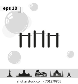 Pull-up icon. Athletics object illustration.