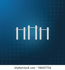 Pull-up icon. Athletics object illustration.