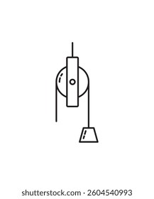pully icon, vector best line icon.