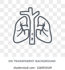 Pulmonary embolism icon. Trendy flat vector Pulmonary embolism icon on transparent background from Diseases collection. High quality filled Pulmonary embolism symbol use for web and mobile