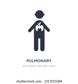 pulmonary icon on white background. Simple element illustration from People concept. pulmonary icon symbol design.