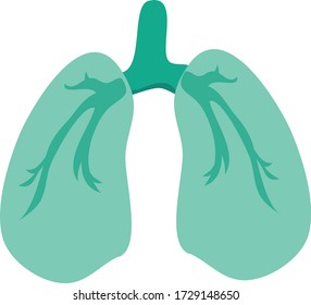 Pulmonary system human bule lungs vector. 
