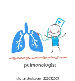 pulmonologist listens body lungs