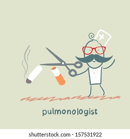 pulmonologist scissor cigarette