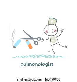 pulmonologist scissor cigarette