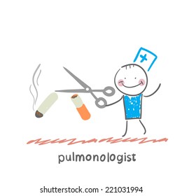 pulmonologist scissor cigarette