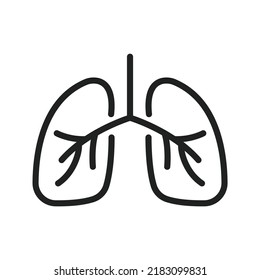 Pulmonologie Symbol, Vektorbild. Kann auch für körperliche Fitness eingesetzt werden. Geeignet für mobile Apps, Web-Apps und Printmedien.