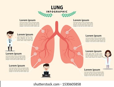 Pulmonology vector illustration. Flat tiny lungs healthcare persons concept. Respiratory system examination and treatment.vector, illustration.