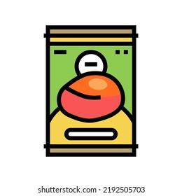 vectores de iconos de color de frutos de mango de pulpa. signo de fruta de mango de pulpa. ilustración de símbolo aislado